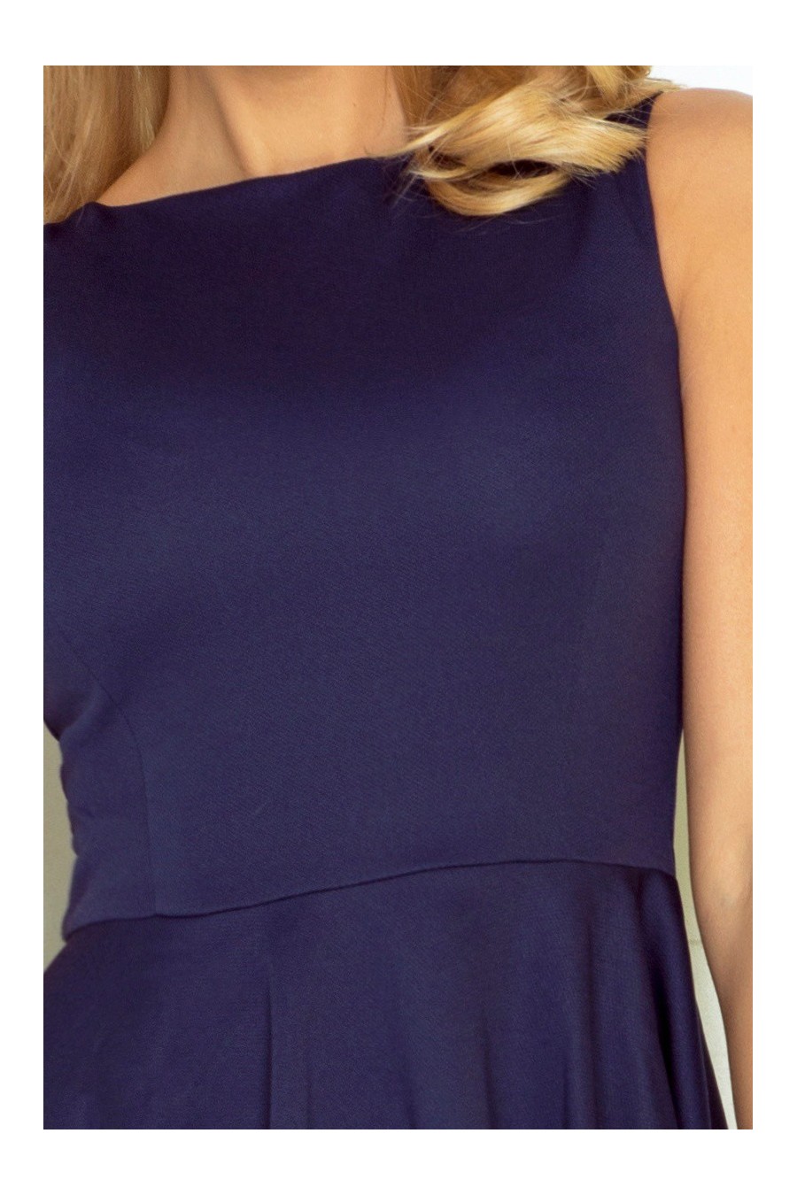 Exclusive asymetrické šaty - tmave modre 33-3