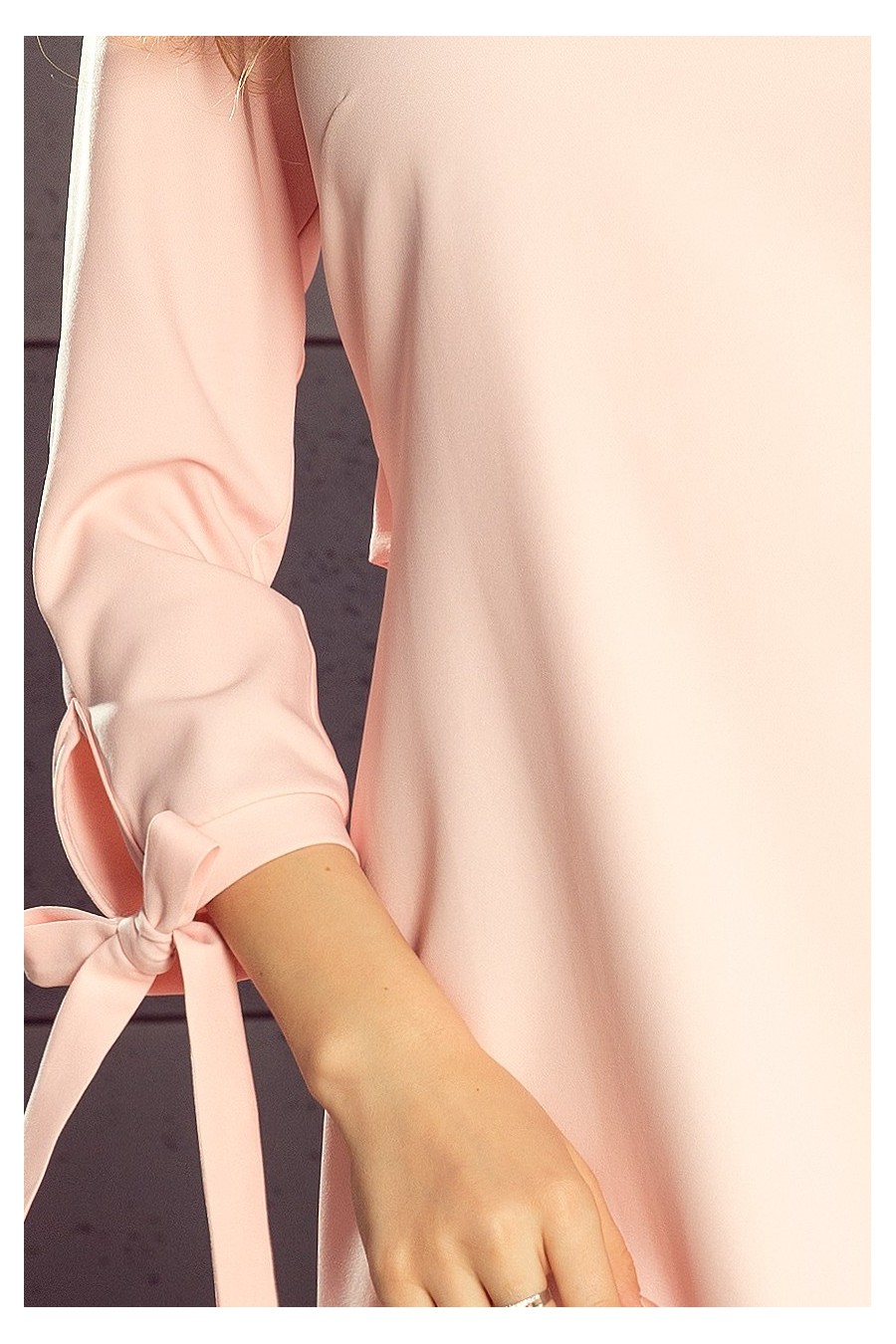 195-2 ALICE Šaty s luky - pastelové růžové