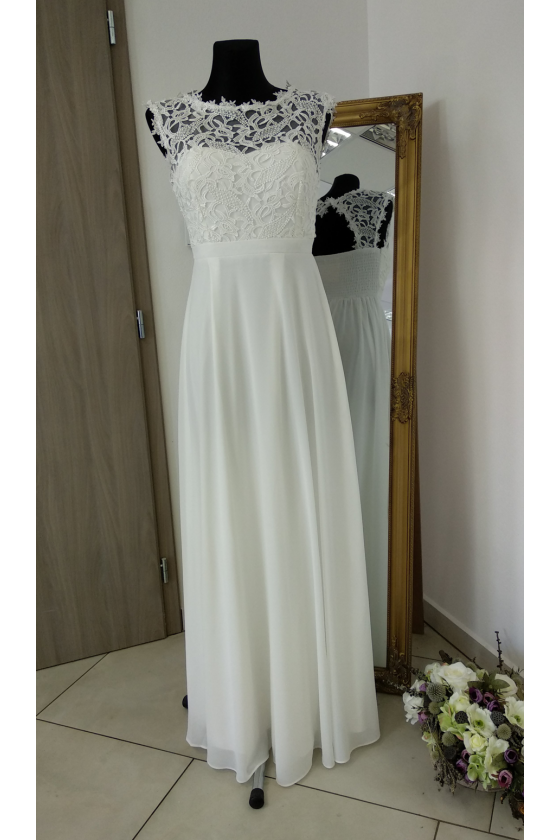 Pôvabné svadobné popolnočné šaty 30099
