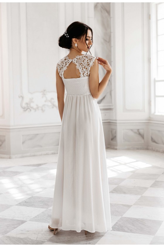Pôvabné svadobné popolnočné šaty 30099