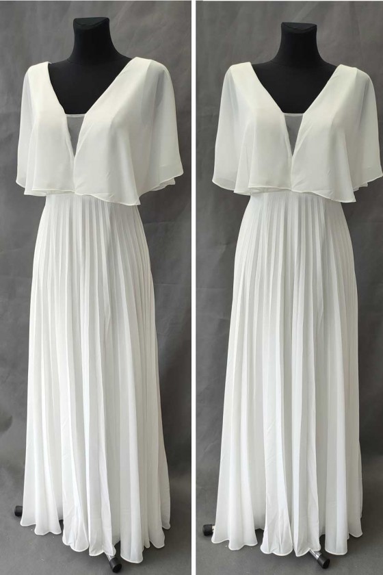 Jednoduché svadobné šaty 30123