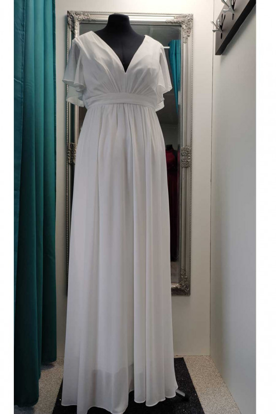 Svadobné šaty s krátkym rukávom veľ. 42-48 30071